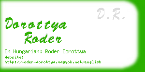 dorottya roder business card